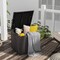 Mix Brown Rattan Patio Storage Deck Box with Metal Frame and 72-Gallon Storage